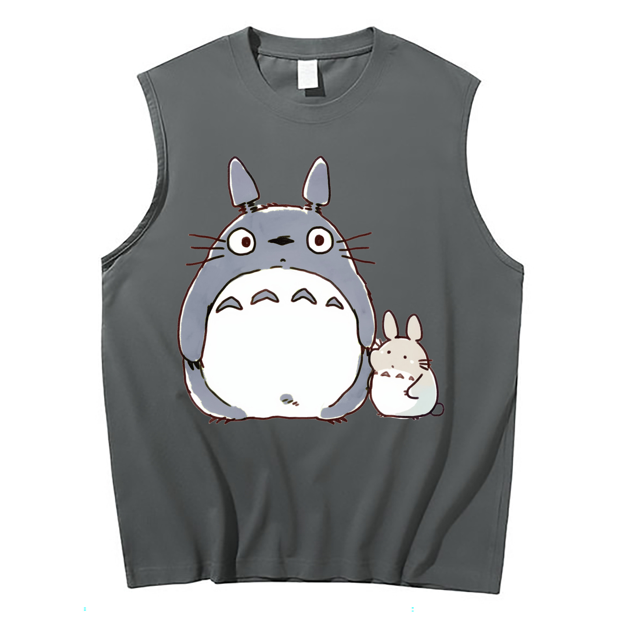 （画像用） となりのトトロ 草壁メイ 草壁サツキ My Neighbor Totoro Satsuki Kusakabe Mei Kusakabe コットン100％タンクトップ（フロントプリント）